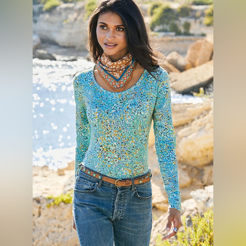 Peruvian Connection Giverny Nights Long Sleeve Tee
